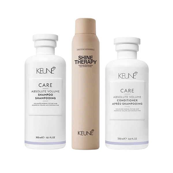 Pachet pentru volum care absolute volume - sampon 300ml, balsam 250ml, spray stralucire 200ml