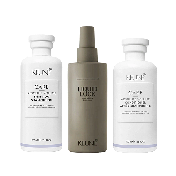 Pachet pentru volum care absolute volume - sampon 300ml, balsam 250ml, fixativ lichid 200ml
