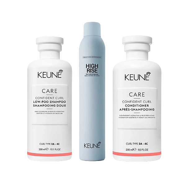 Pachet par cret care confident curl - sampon 300ml, balsam 250ml, spray volum 300ml