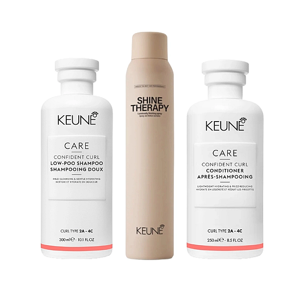 Pachet par cret care confident curl - sampon 300ml, balsam 250ml, spray stralucire 200ml