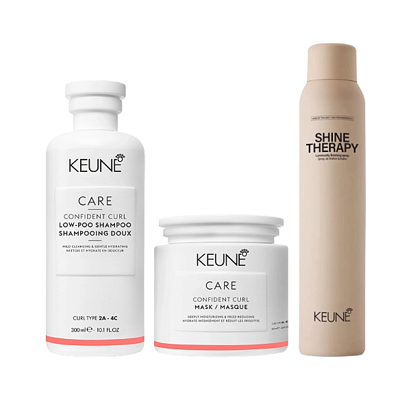 Pachet par cret care confident curl - sampon 300ml, masca 200ml, spray stralucire 200ml