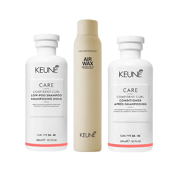 Pachet par cret care confident curl - sampon 300ml, balsam 250ml, spray-ceara 200ml