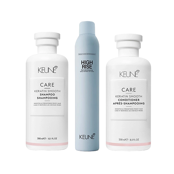 Pachet par netezire care keratin smooth - sampon 300ml, balsam 250ml, spray volum 300ml