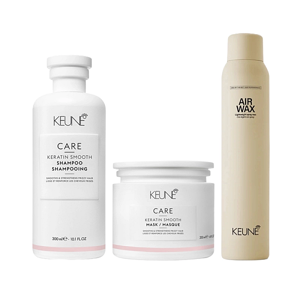 Pachet par netezire care keratin smooth - sampon 300ml, masca 200ml, spray-ceara 200ml