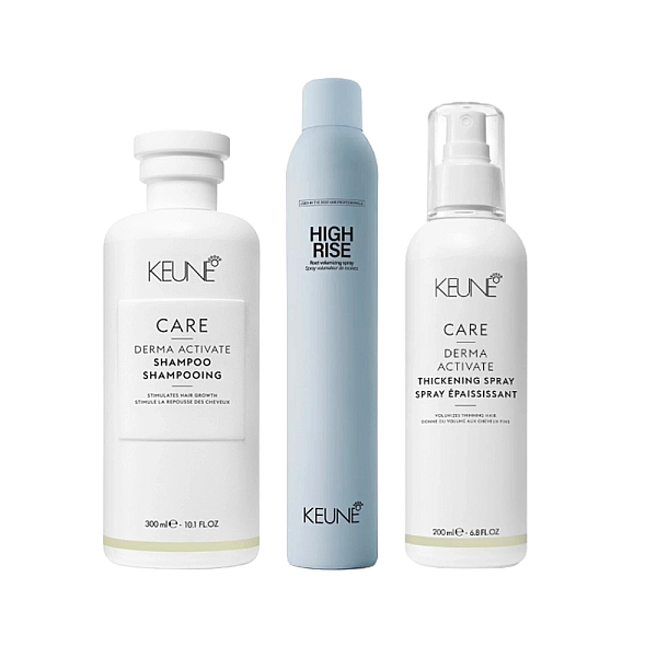 Pachet pentru scalp sensibil care derma activate - sampon 300ml, spray 200ml, spray volum 300ml