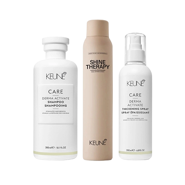 Pachet pentru scalp sensibil care derma activate - sampon 300ml, spray 200ml, spray stralucire 200ml