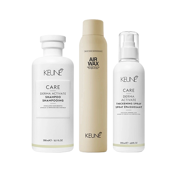 Pachet pentru scalp sensibil care derma activate - sampon 300ml, spray 200ml, spray-ceara 200ml