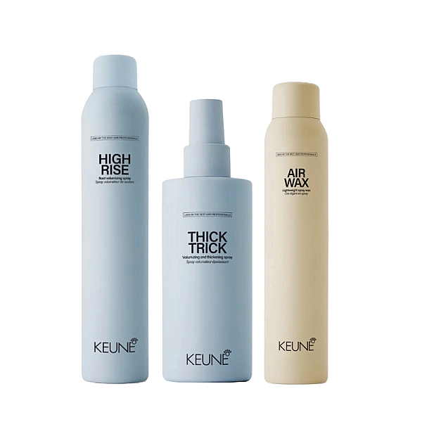 Pachet styling - spray-ceara style air wax 200ml, spray volum style high rise 300ml, protectie 200ml