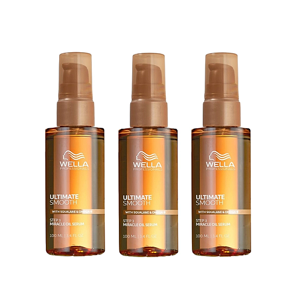 Pachet 3 x ulei hidratant pentru par uscat si lipsit de stralucire ultimate smooth 100ml