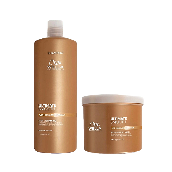 Pachet hidratant pentru par uscat ultimate smooth - sampon 1000ml, masca 500ml