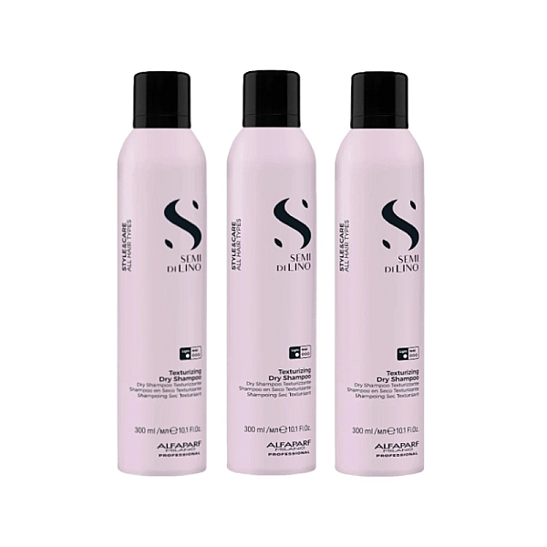 Pachet 3 x sampon uscat texturizant semi di lino style&care dry shampoo