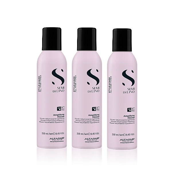 Pachet 3 x spuma de volum semi di lino style&care amplifying mousse