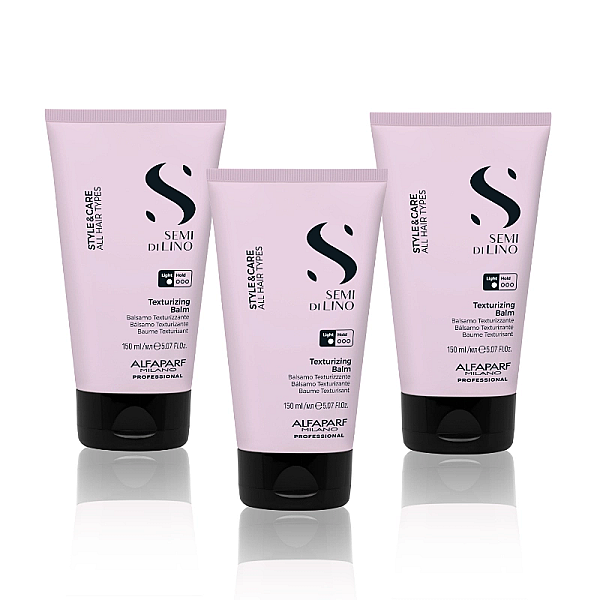 Pachet 3 x balsam texturizant semi di lino style&care texturizing balm