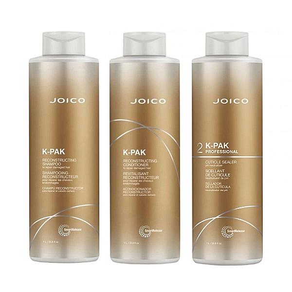 Pachet pentru par deteriorat k-pak- sampon 1000ml, balsam 1000ml, tratament 1000ml