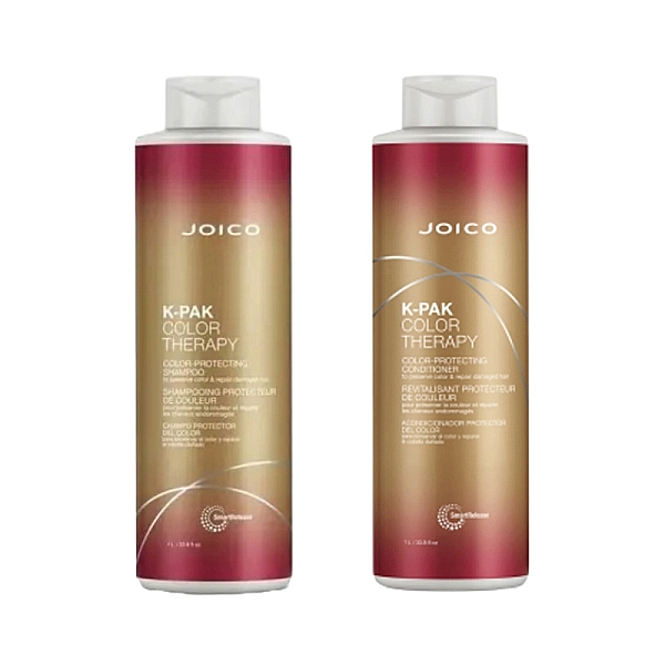 Pachet pentru par vopsit k-pak color therapy  - sampon 1000ml, balsam 1000ml