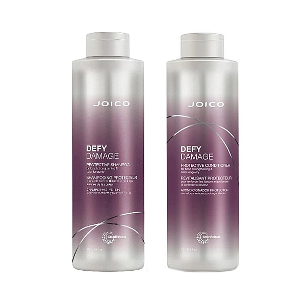 Pachet pentru toate tipurile de par defy damage - sampon 1000ml, balsam 1000ml