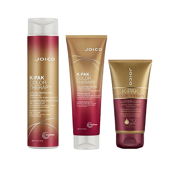 Pachet pentru par vopsit k-pak color therapy - sampon 300ml, balsam 250ml, tratament 150ml