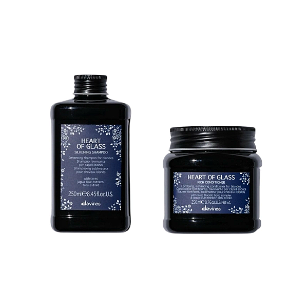 Set de hidratare pentru parul blond heart of glass - sampon 250ml, balsam 250ml