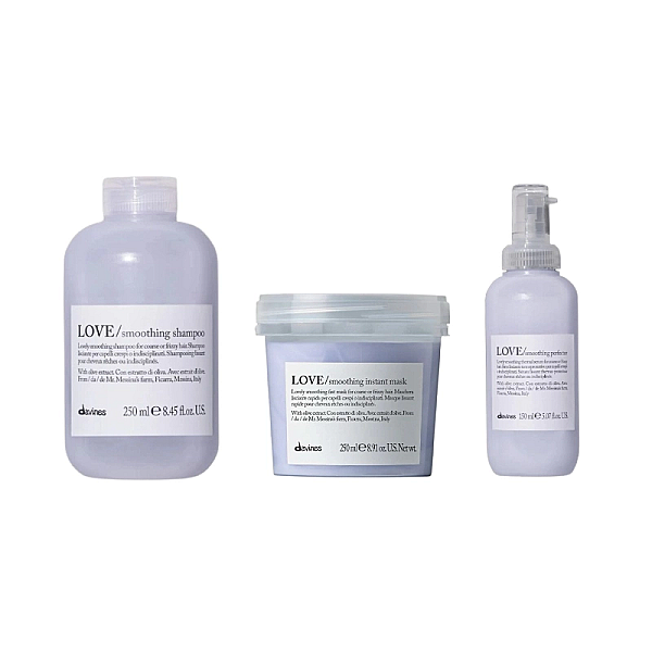 Set pentru netezirea parului rebel love - sampon 250ml, masca 250ml, crema 150ml