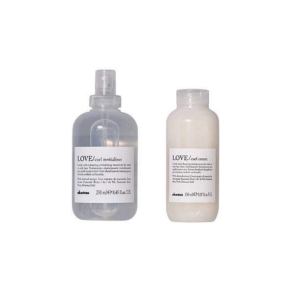 Set pentru stilizarea parului cret sau ondulat love curl - spray pentru definire 250ml, ser 150ml