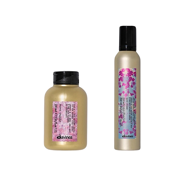 Set styling par cret sau ondulat more inside - serum pentru definire 100ml, spuma 250ml