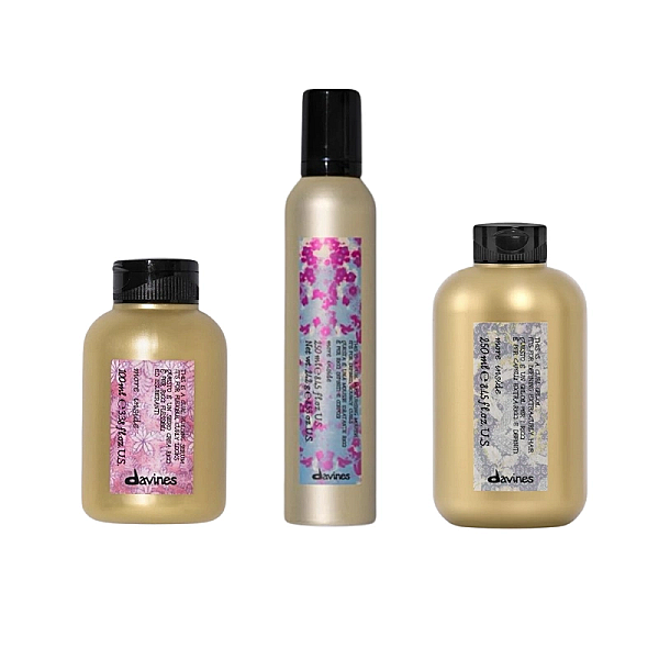 Set styling par cret sau ondulat more inside - serum pentru definire 100ml, spuma 250ml, gel 250ml