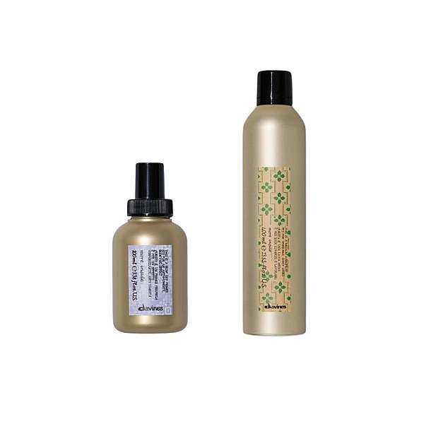 Set styling more inside - spray stralucire 100ml, fixativ cu fixare medie 400ml