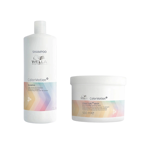 Pachet pentru par vopsit color motion+ - sampon 1000ml, masca 500ml