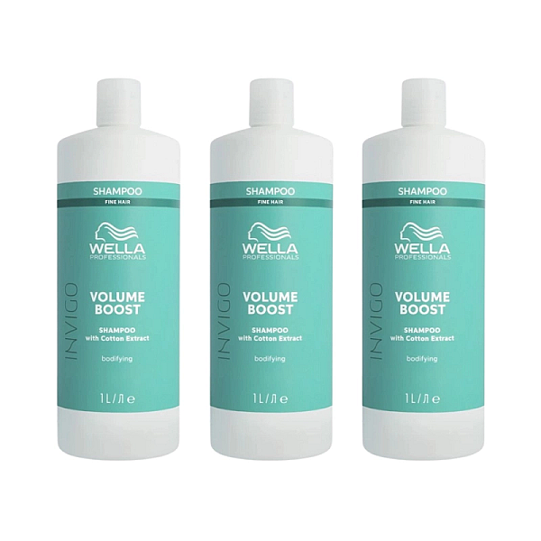 Pachet 3 x sampon pentru volum invigo volume boost shampoo 1000ml
