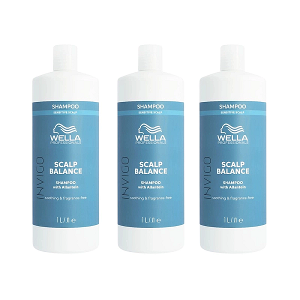 Pachet 3 x sampon pentru scalp sensibil invigo senso calm shampoo 1000ml 