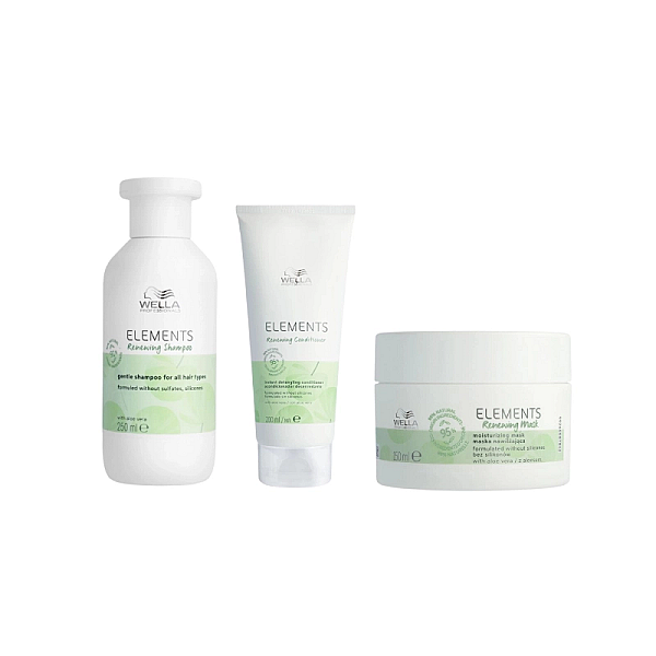 Pachet de regenerare a parului elements renewing - sampon 250ml, balsam 200ml, masca 150ml