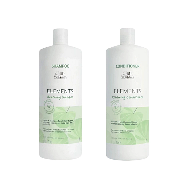 Pachet de regenerare a parului elements renewing - sampon 1000ml, balsam 1000ml