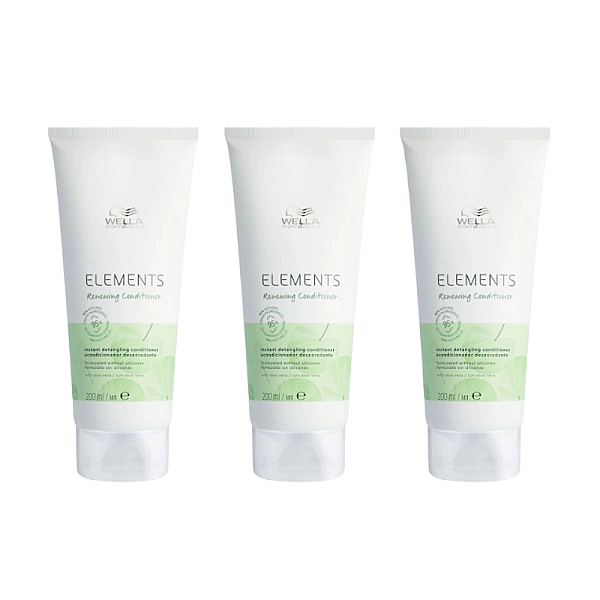 Pachet 3 x balsam regenerator fara sulfati elements renewing conditioner 200ml