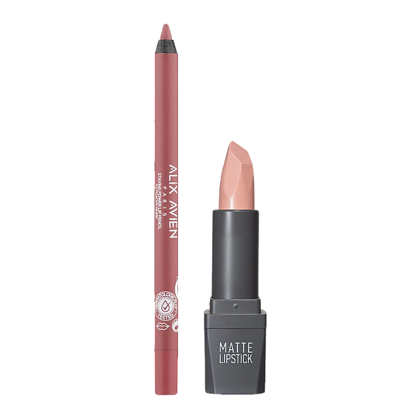 Set ruj matte lipstick 401 si creion staying power lip pencil 53