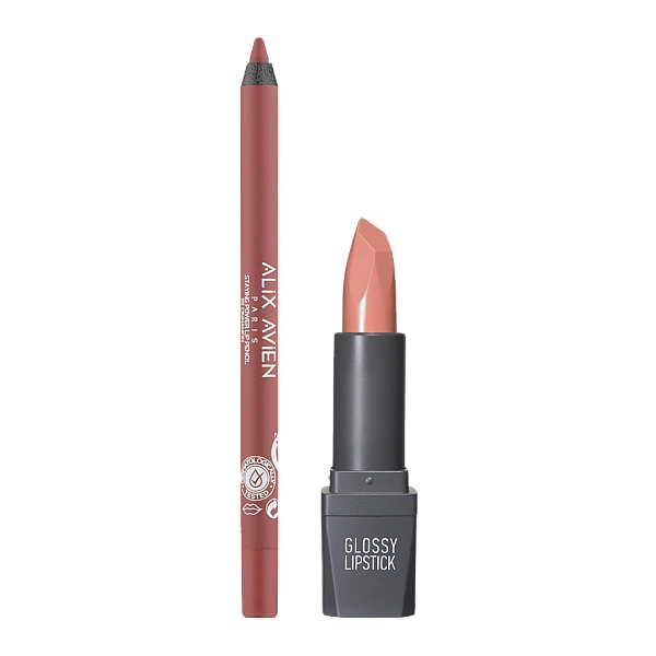Set ruj glossy lipstick 303 si creion staying power lip pencil 55