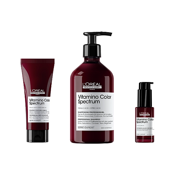Pachet par vopsit expert vitamino color spectrum - sampon 500ml, balsam 200ml, serum 30ml