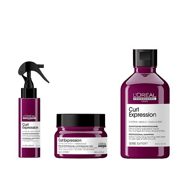 Pachet par ondulat sau cret curl expression -  sampon-crema 300ml, masca  250ml, spray 190ml