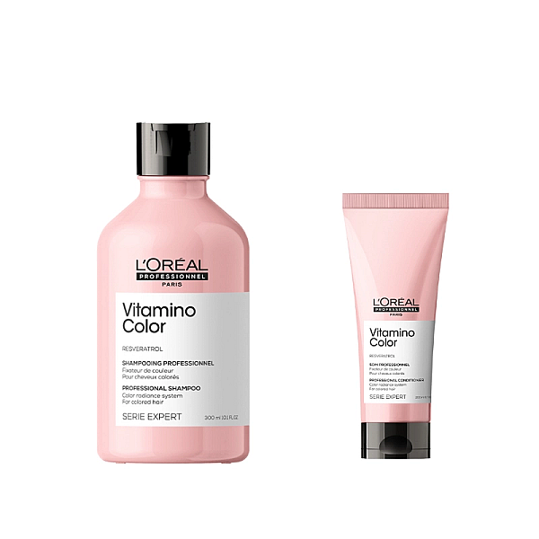 Pachet pentru par vopsit vitamino color - sampon 300ml, balsam 200ml