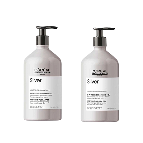 Pachet 2 x sampon pentru neutralizarea tonurilor galbene expert silver 500ml