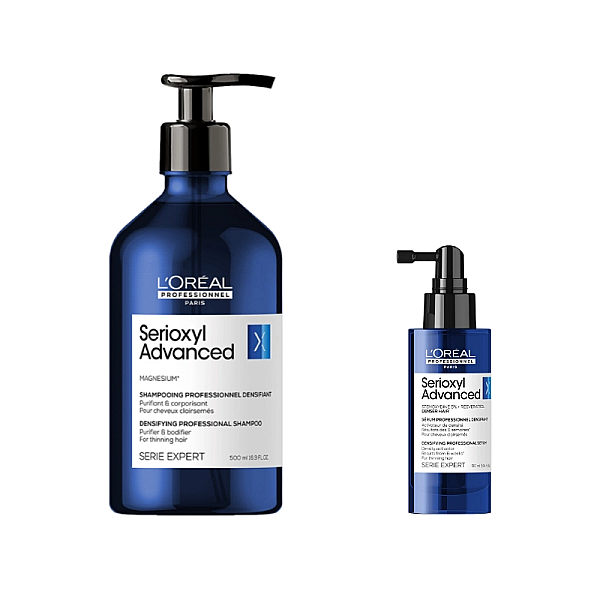 Pachet pentru parul fin serioxyl advanced  - sampon 500ml, serum 90ml