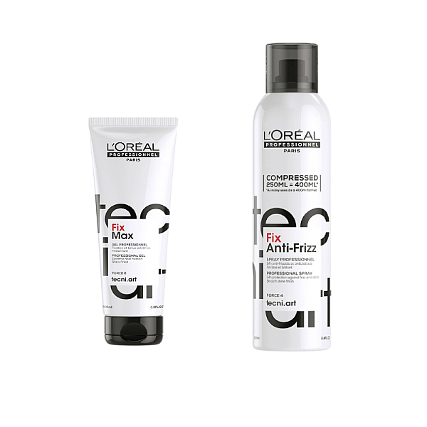 Pachet styling tecni.art - spray fixare 250ml, gel fixare 200ml