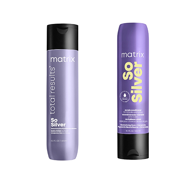 Pachet pentru parul blond so silver - sampon 300ml, balsam 300ml