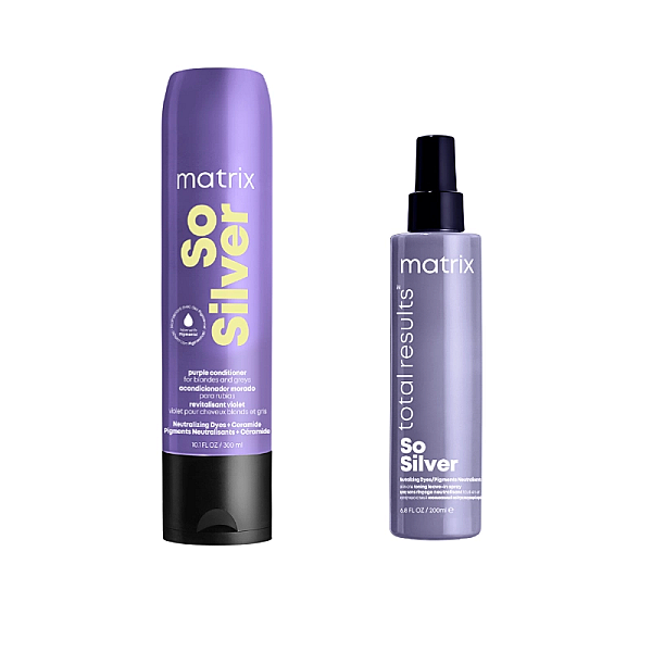 Pachet pentru parul blond so silver - balsam 300ml, spray 200ml