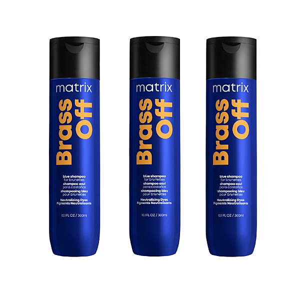 Pachet 3 x sampon pentru neutralizarea tonurilor aramii brass off 300ml