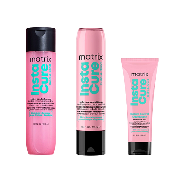 Pachet par deteriorat instacure buil-a-bond - sampon 300ml, balsam 300ml, masca 250ml