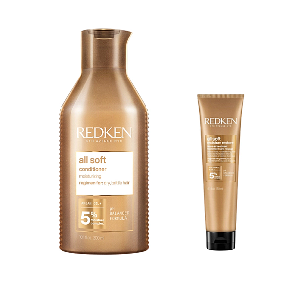 Pachet par uscat all soft - balsam 300ml, crema leave-in 150ml