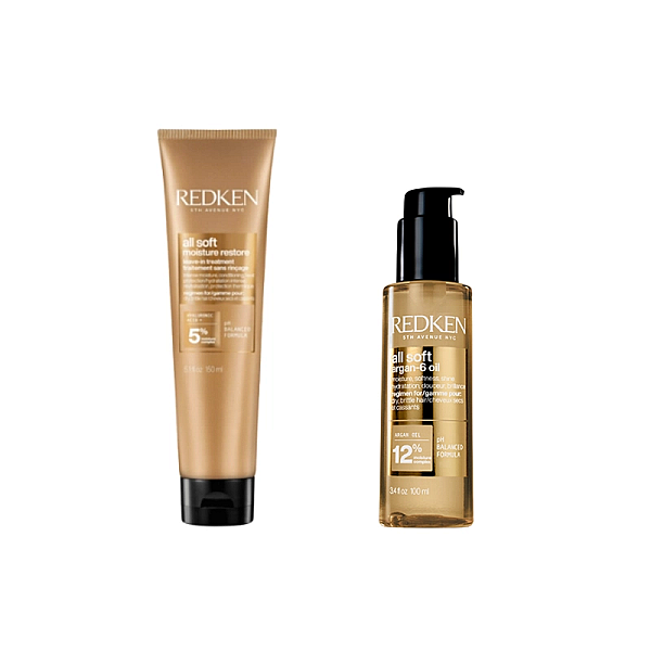 Pachet par uscat all soft - crema leave-in 150ml, ulei 100ml