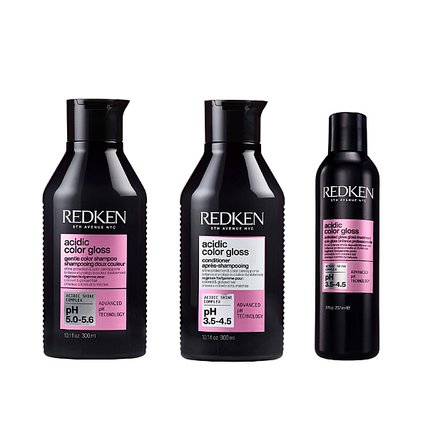 Pachet par vopsit acidic color gloss - sampon 300ml, tratament 237g,  balsam 300ml