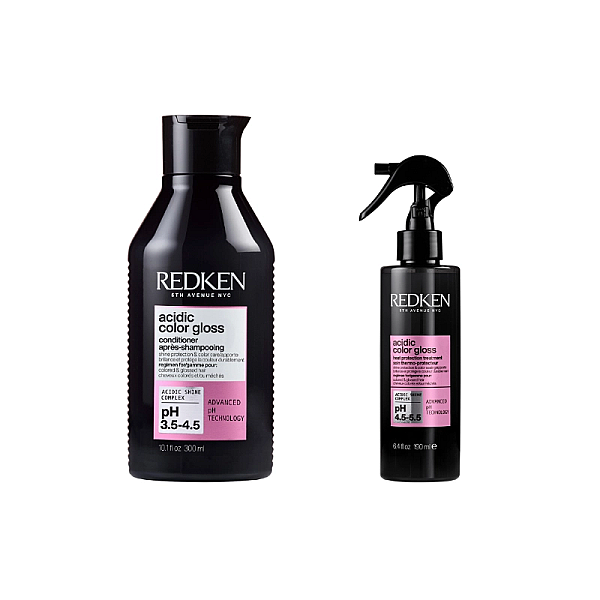 Pachet par vopsit acidic color gloss - balsam 300ml, leave-in 190ml