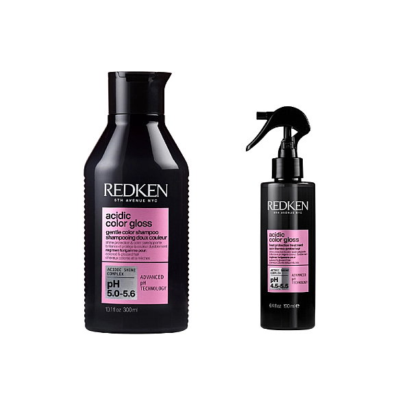 Pachet par vopsit acidic color gloss - sampon 300ml, leave-in 190ml